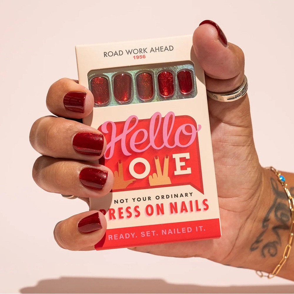 Red Press On Nails